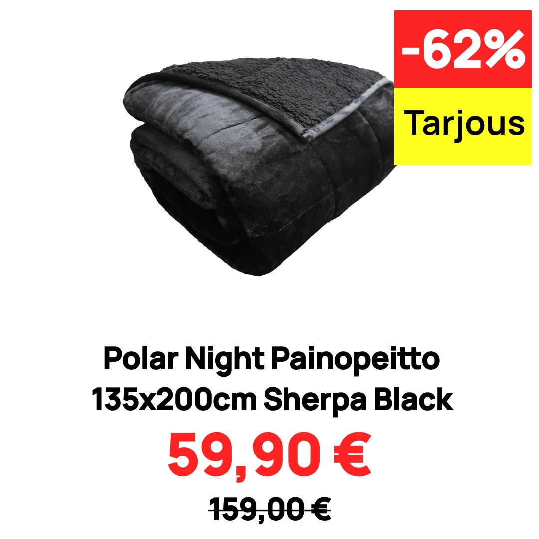 Image of Polar Night Painopeitto 135x200cm Sherpa Black