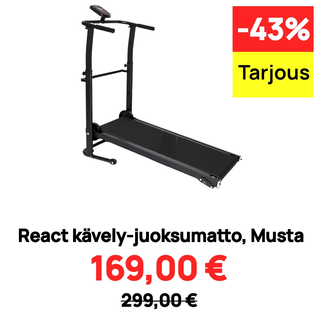 Image of React kävely-juoksumatto, Musta