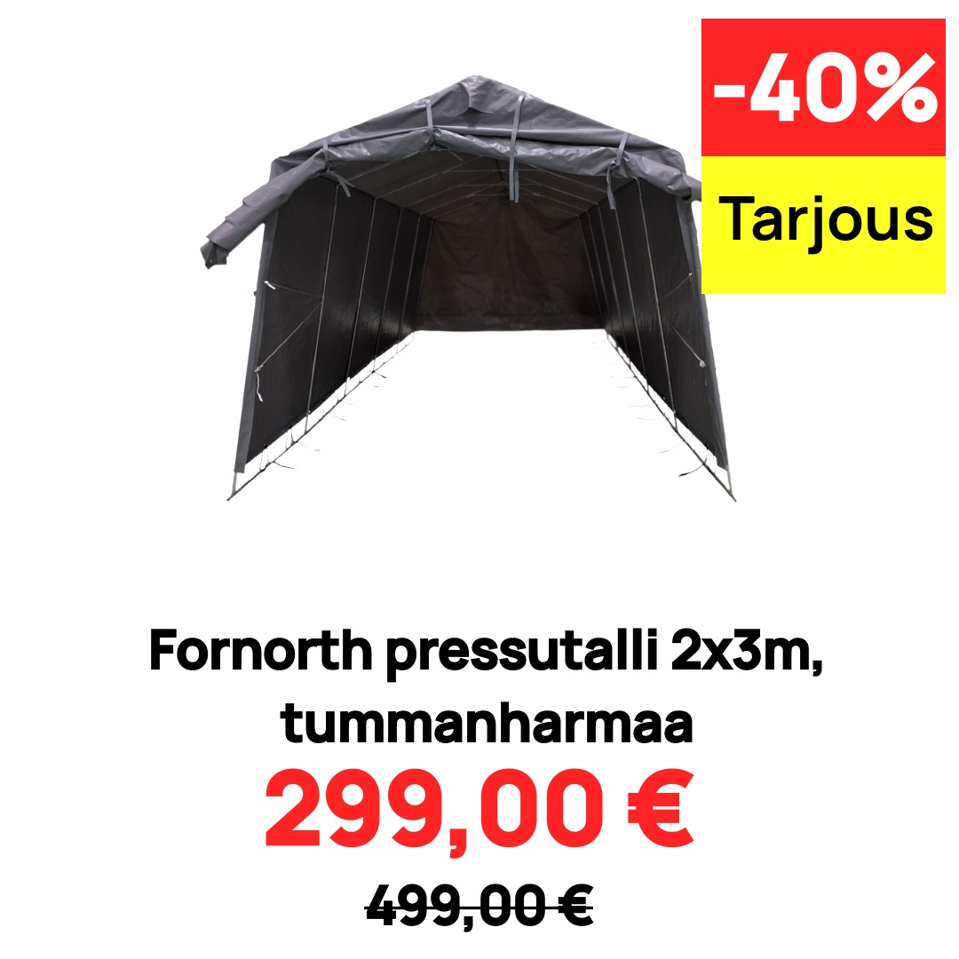 Image of Fornorth pressutalli 2x3m, tummanharmaa