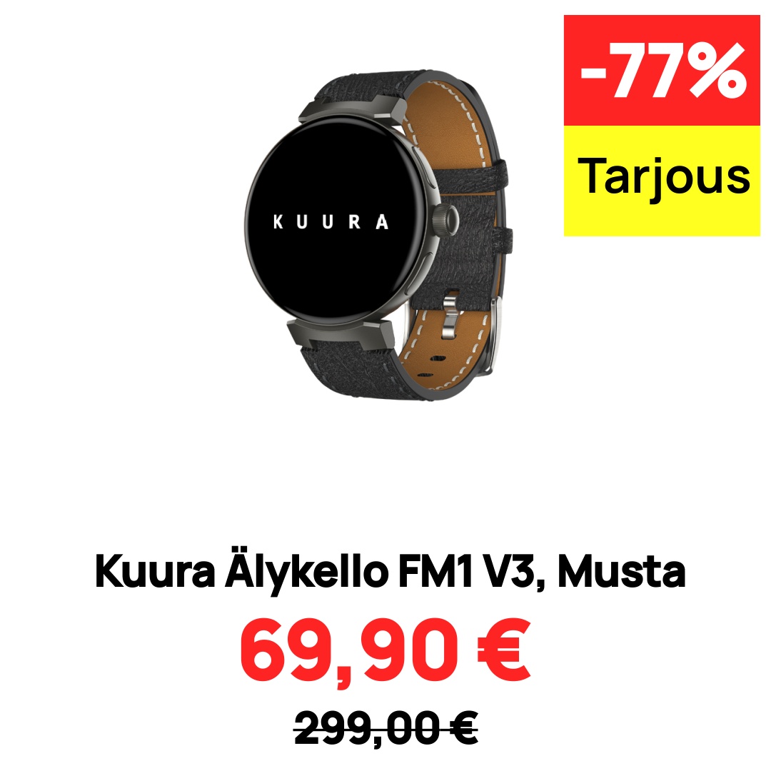 Image of Kuura Älykello FM1 V3, Musta