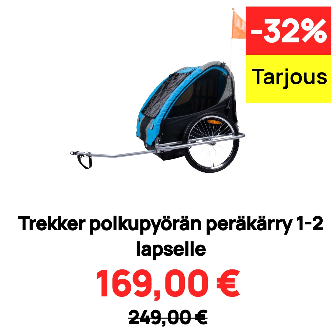 Image of Trekker polkupyörän peräkärry 1-2 lapselle