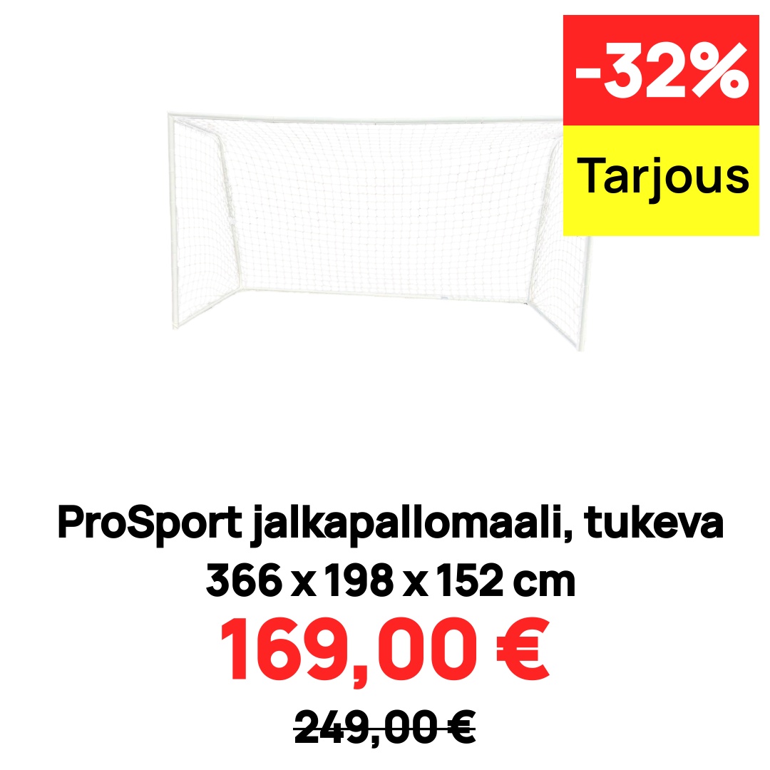 Image of ProSport jalkapallomaali, tukeva 366 x 198 x 152 cm