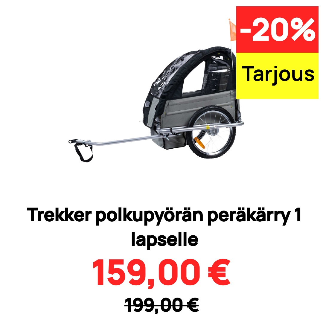 Image of Trekker polkupyörän peräkärry 1 lapselle