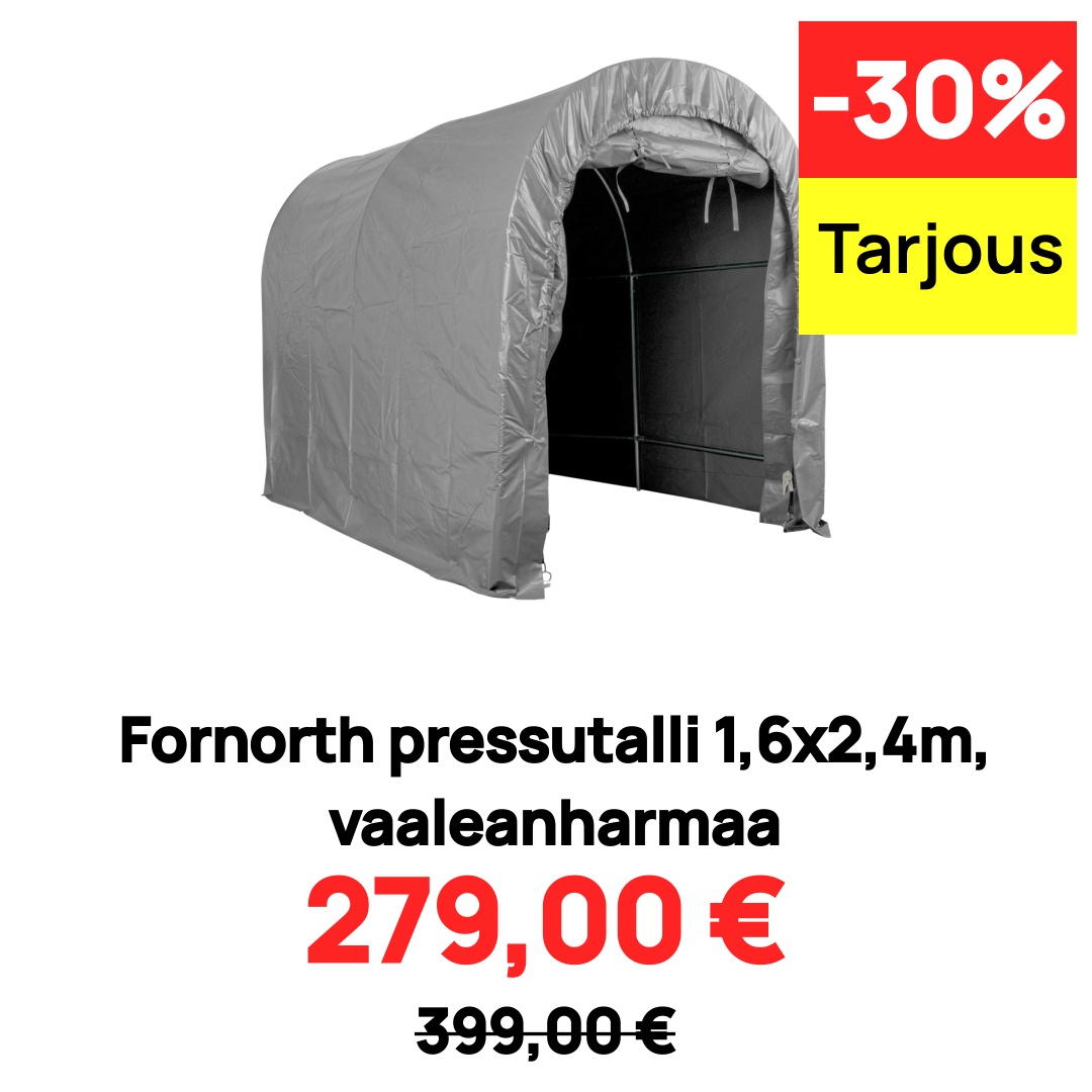 Image of Fornorth pressutalli 1,6x2,4m, vaaleanharmaa