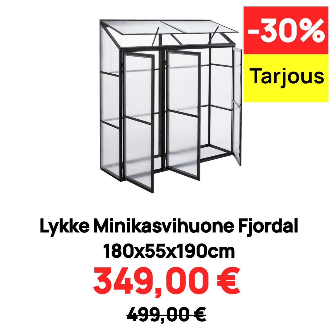 Image of Lykke Minikasvihuone Fjordal 180x55x190cm
