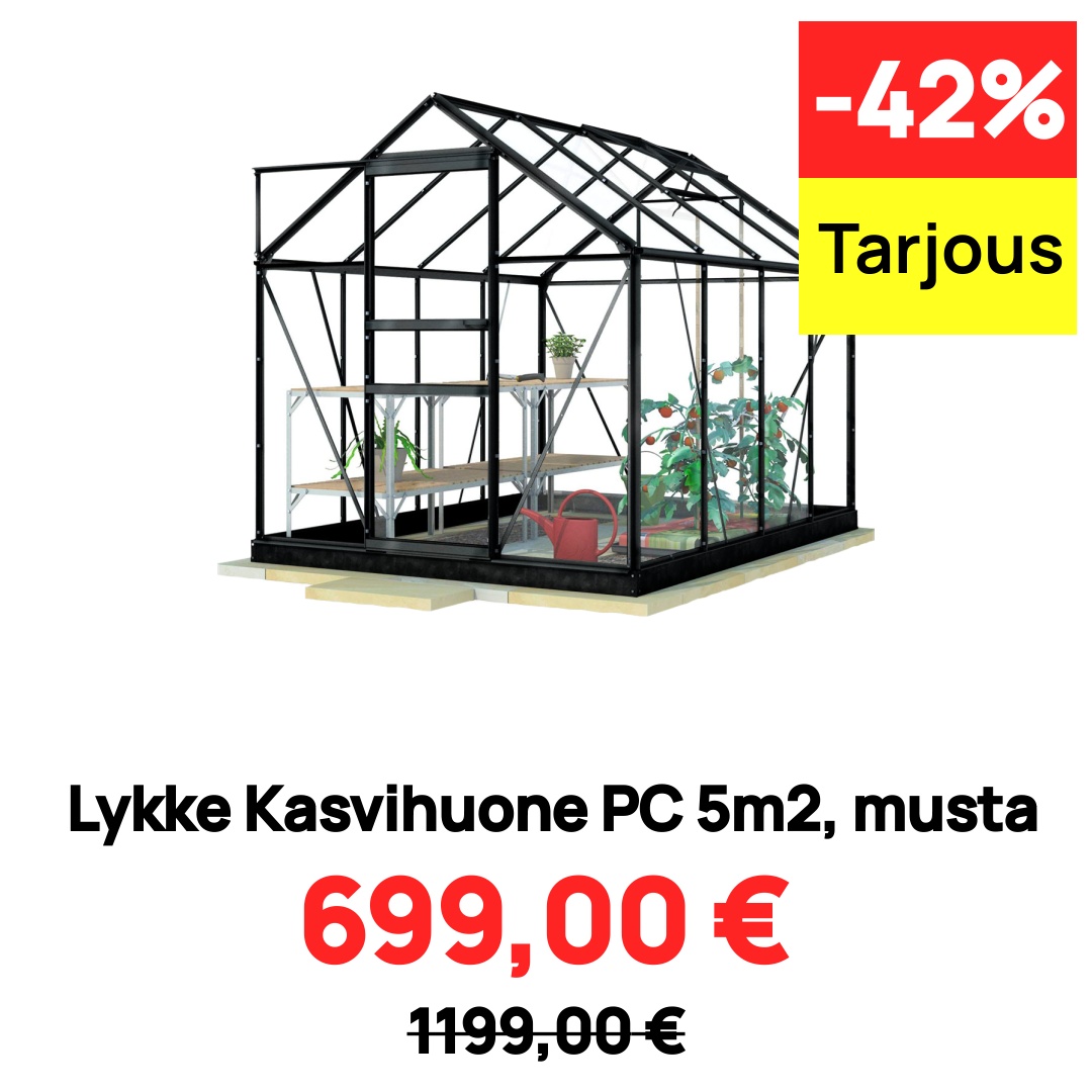 Image of Lykke Kasvihuone PC 5m2, musta