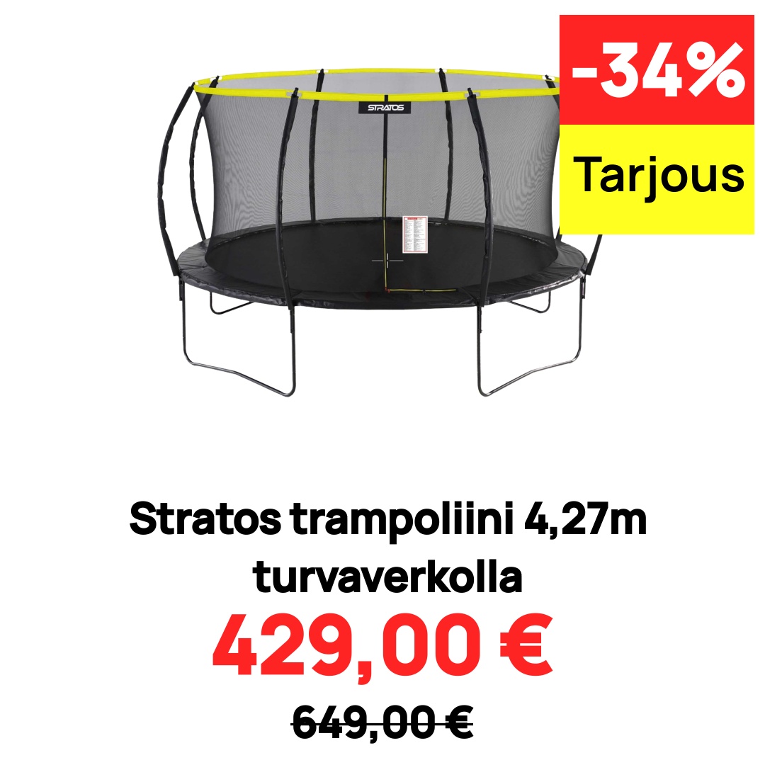 Image of Stratos trampoliini 4,27m turvaverkolla
