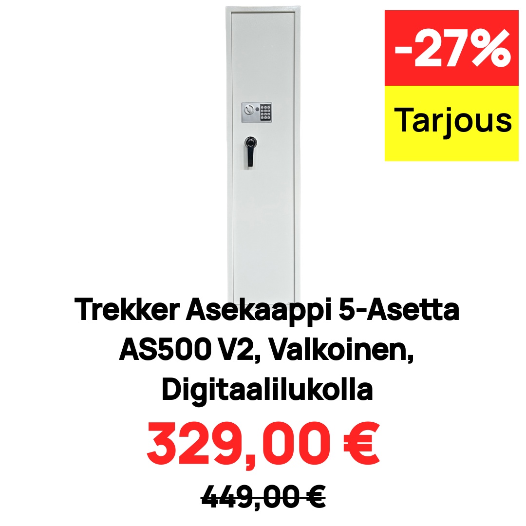 Image of Trekker Asekaappi 5-Asetta AS500 V2, Valkoinen, Digitaalilukolla