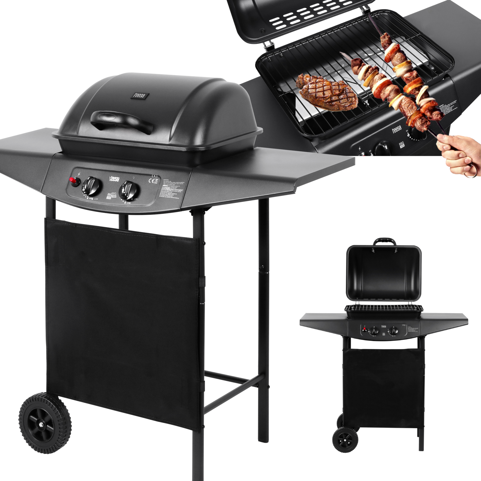 Image of Teesa BBQ 2000 kaasugrilli 2 poltinta 5 kW TSA0080