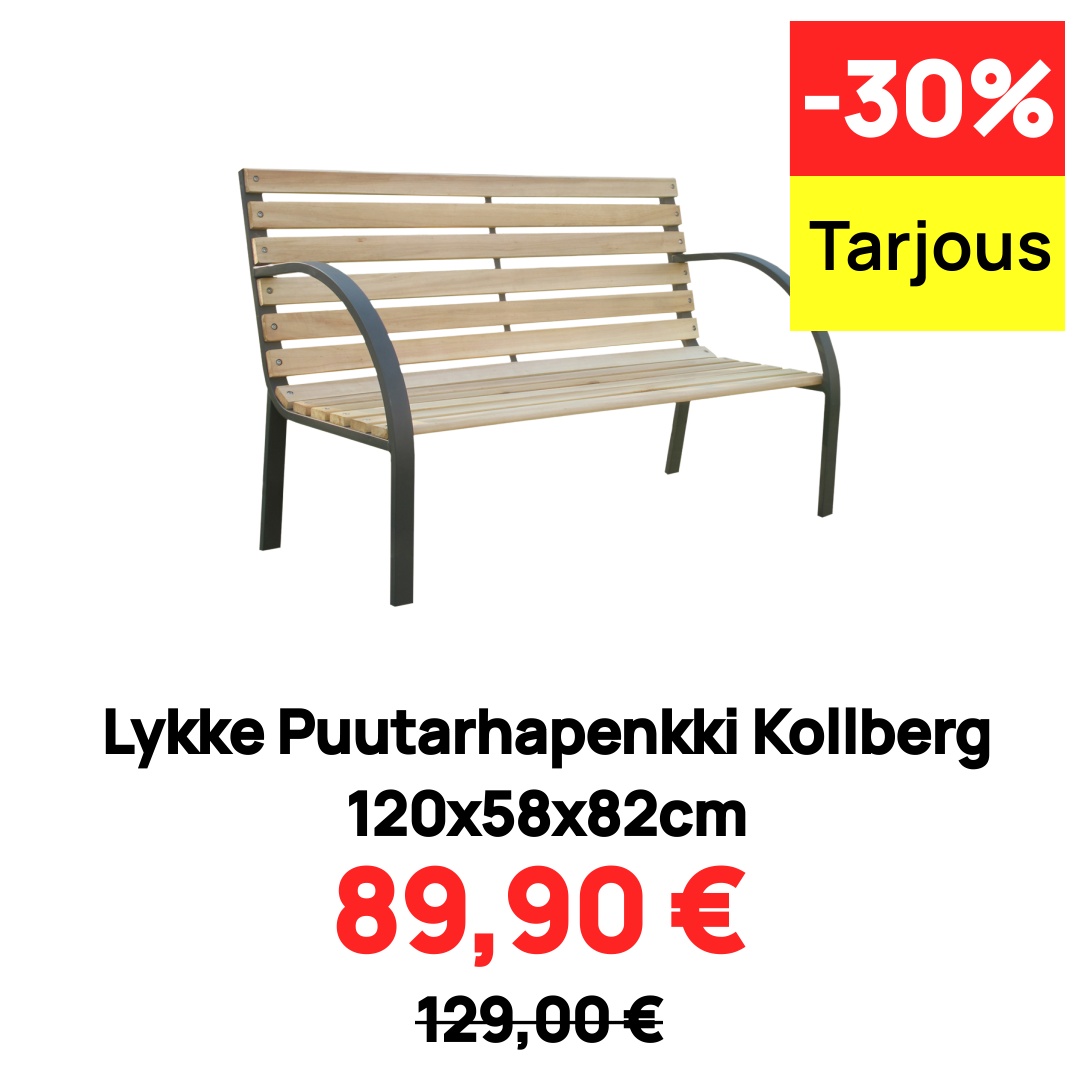 Image of Lykke Puutarhapenkki Kollberg 120x58x82cm