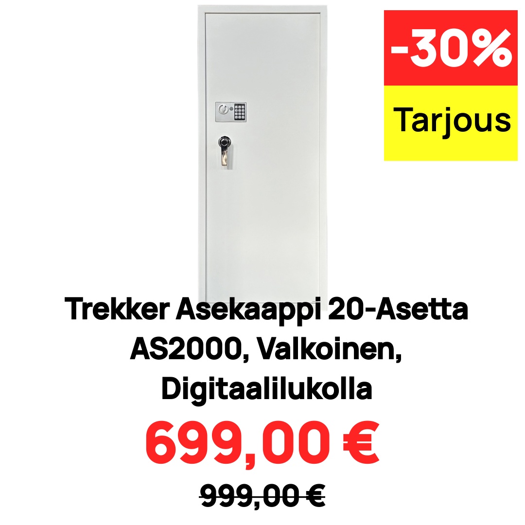 Image of Trekker Asekaappi 20-Asetta AS2000, Valkoinen, Digitaalilukolla
