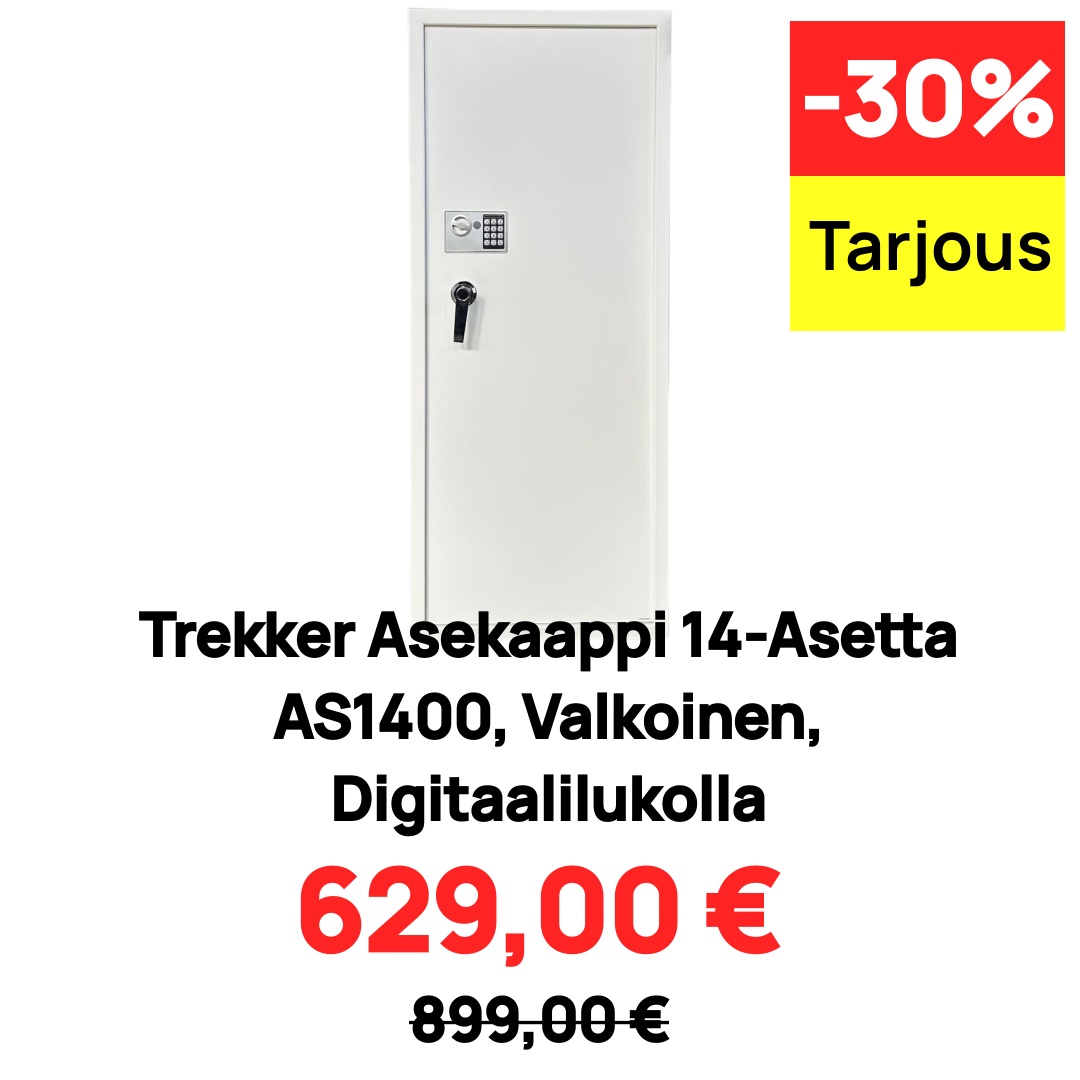 Image of Trekker Asekaappi 14-Asetta AS1400, Valkoinen, Digitaalilukolla