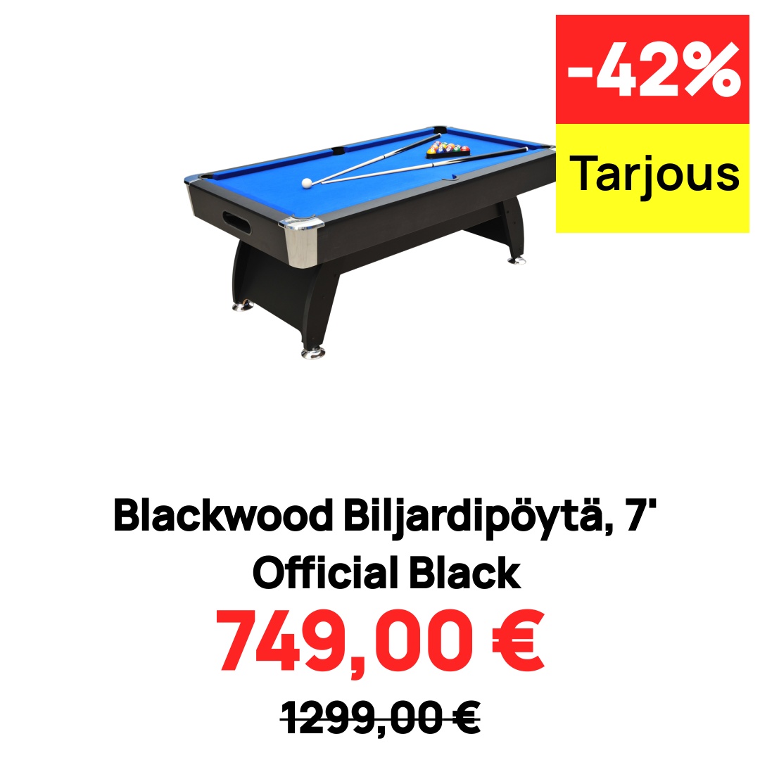 Image of Blackwood Biljardipöytä, 7' Official Black