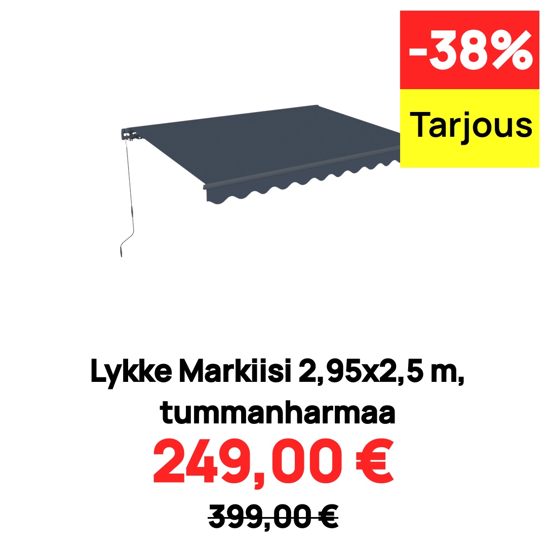 Image of Lykke Markiisi 2,95x2,5 m, tummanharmaa