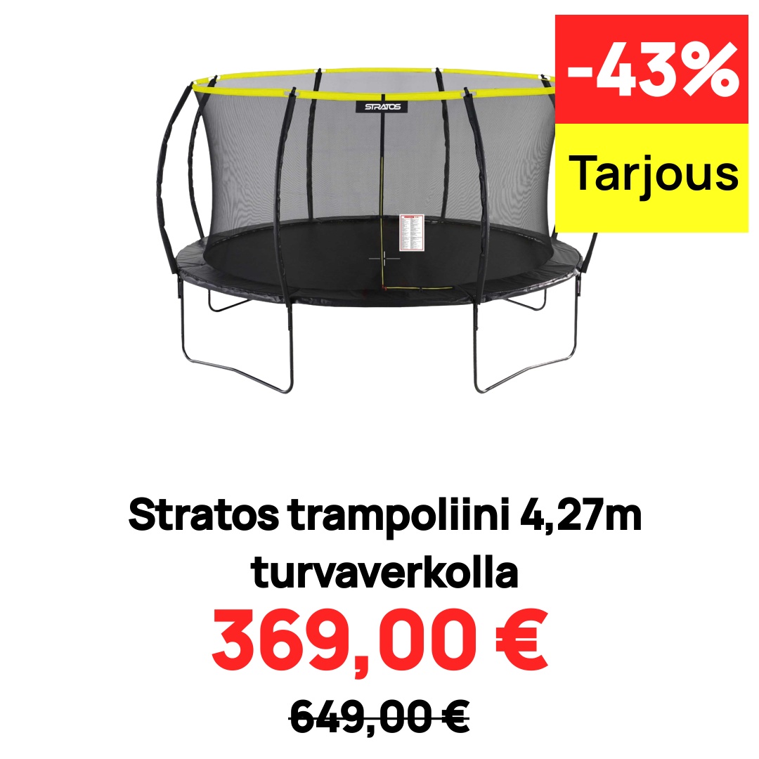 Image of Stratos trampoliini 4,27m turvaverkolla