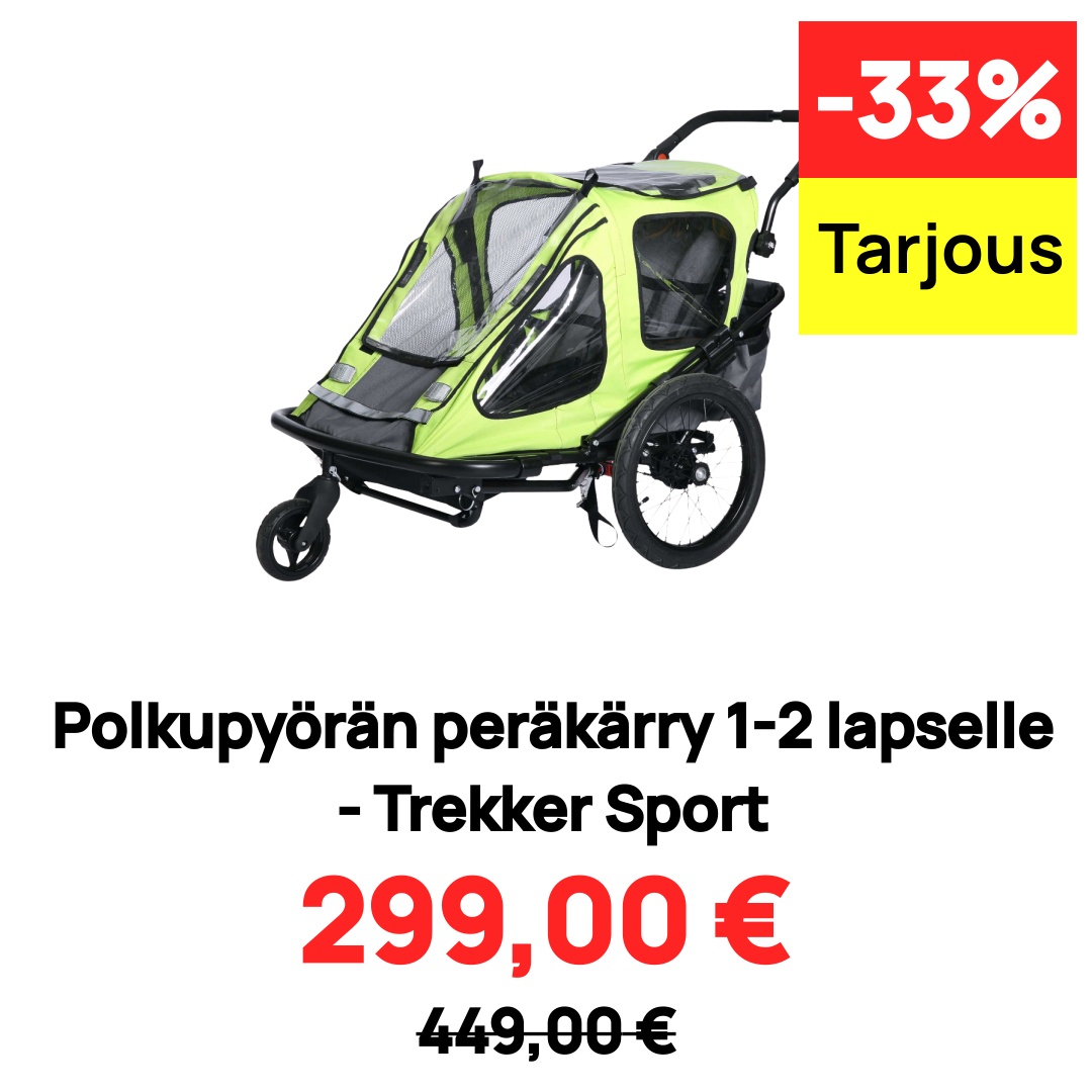 Image of Polkupyörän peräkärry 1-2 lapselle - Trekker Sport