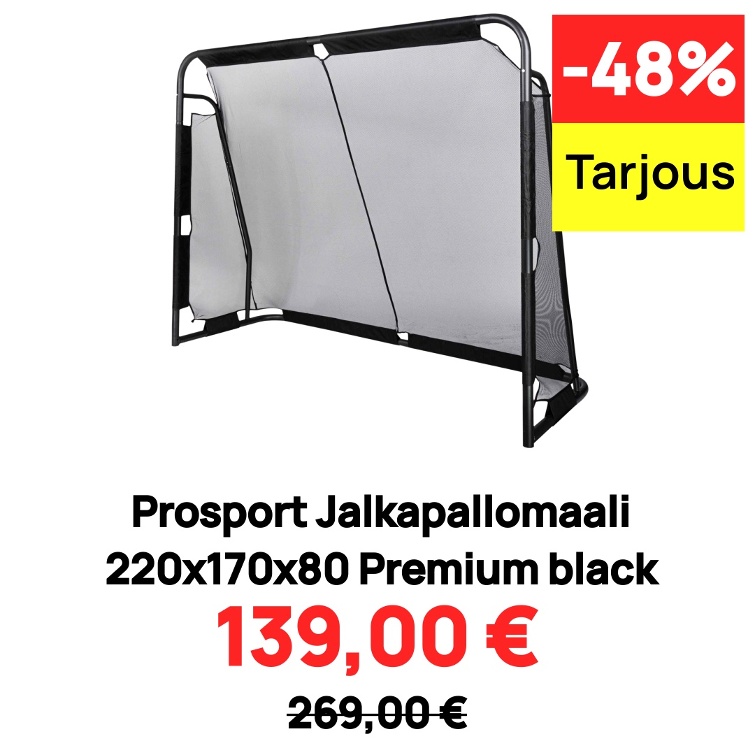 Image of Prosport Jalkapallomaali 220x170x80 Premium black