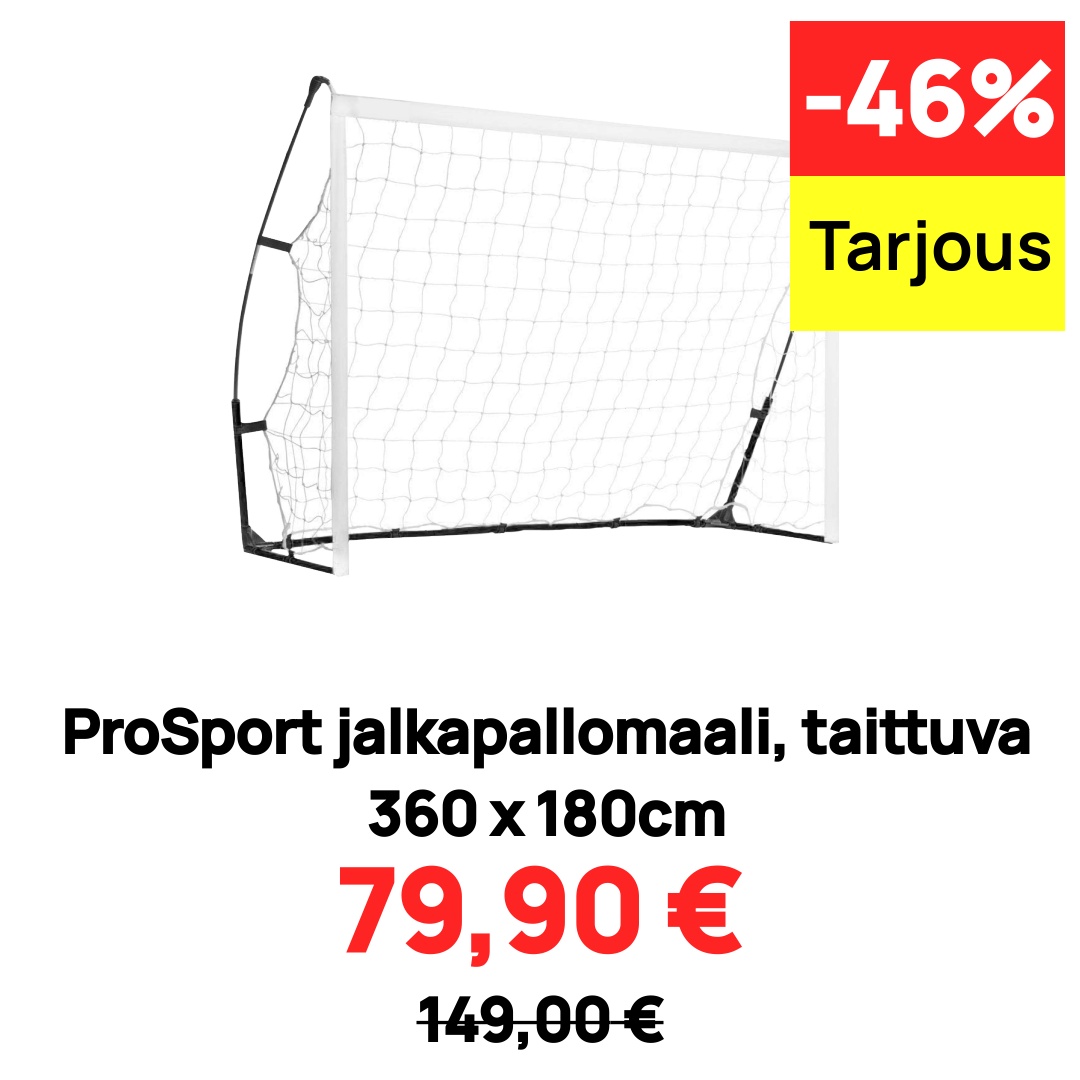 Image of ProSport jalkapallomaali, taittuva 360 x 180cm