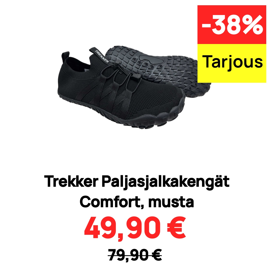 Image of Trekker Paljasjalkakengät Comfort, musta