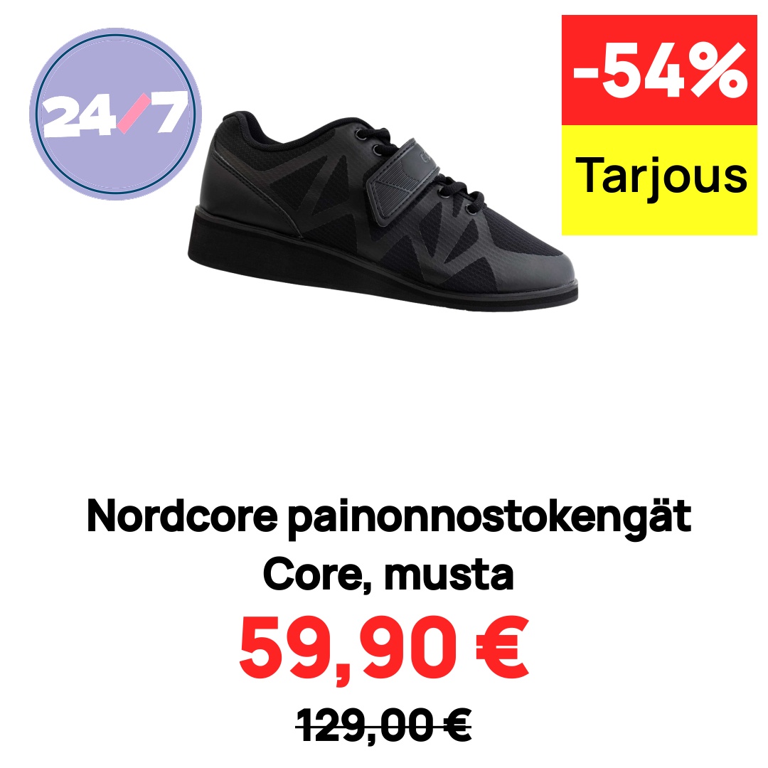 Nordcore painonnostokengät Core, musta