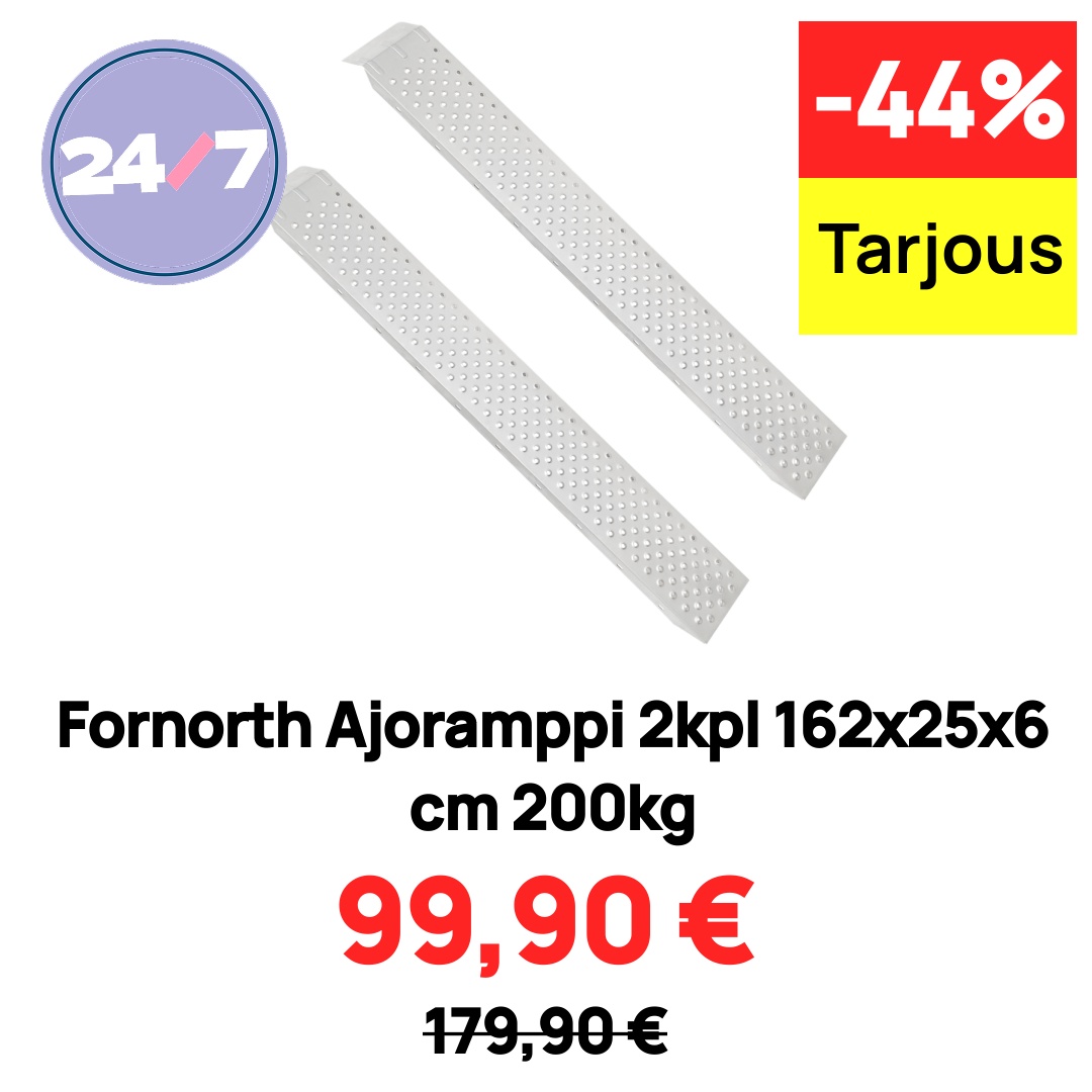 Fornorth Ajoramppi 2kpl 162x25x6 cm 200kg