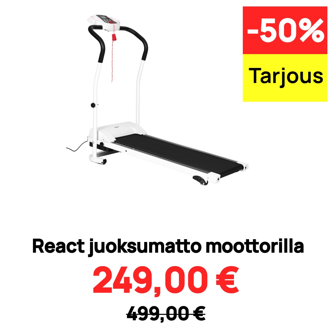 React juoksumatto moottorilla