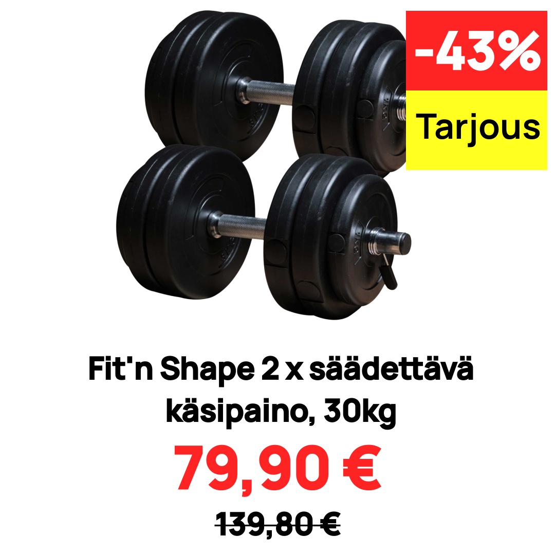 Image of Fit'n Shape 2 x säädettävä käsipaino, 30kg