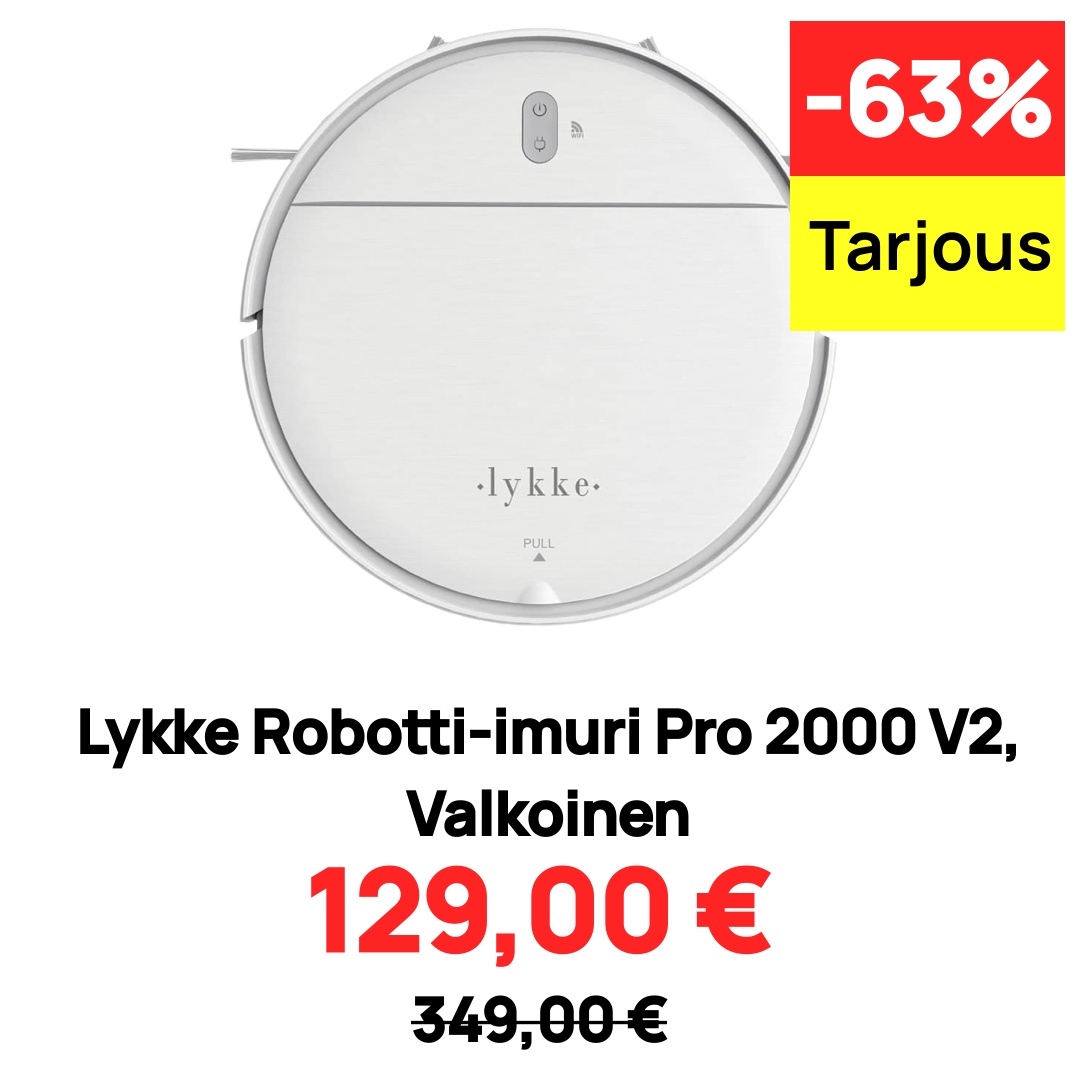 Image of Lykke Robotti-imuri Pro 2000 V2, Valkoinen
