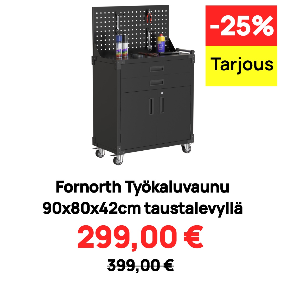 Image of Fornorth Työkaluvaunu 90x80x42cm taustalevyllä
