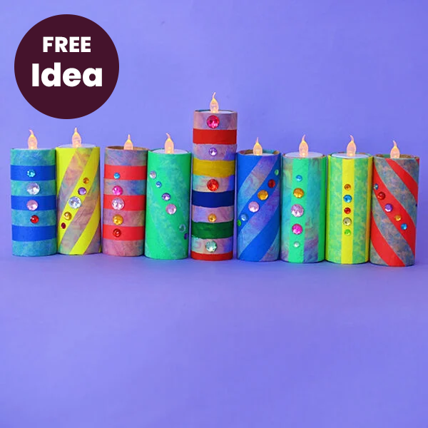 How to Make a Menorah With Cardboard Tubes