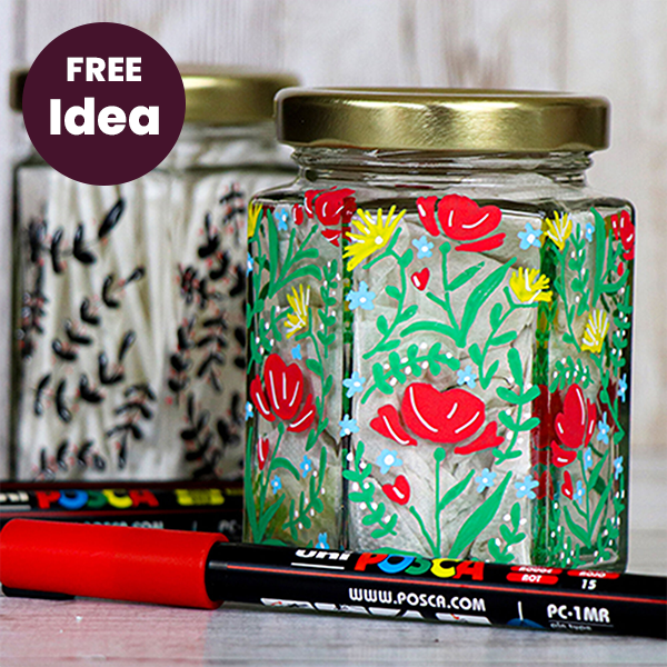 How to Decorate Glass Jars Using POSCA Pens