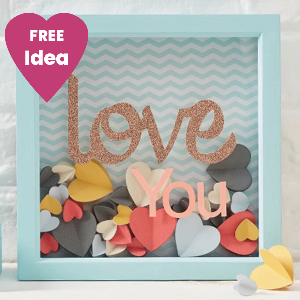 How to Make a Heart Confetti Box Frame