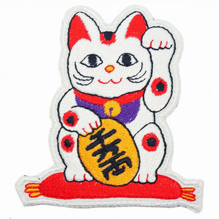 Fortune Cat Morale Patch (Full Color, Hook Velcro)