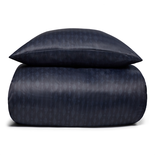 Image of Dobbelt sengetøj 200x200 cm - Mønstret blåt sengesæt - Satin sengetøj - IN Style sengelinned