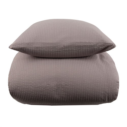 Image of Bæk og Bølge dobbelt sengetøj 200x220 cm - Gråt sengesæt - 100% bomuld - Krepp sengelinned - By Night