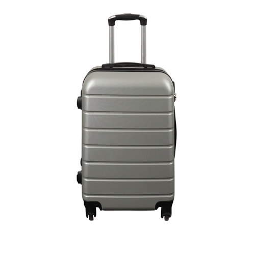 Image of Kabinekuffert - Hardcase letvægt kuffert - Str. lille - Grå strib
