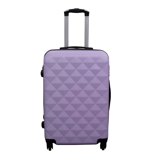 Image of Kuffert - Hardcase - Str. Medium - Diamant lilla - Smart billig rejsekuffert