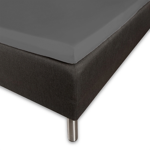 Image of Blødt kuvertlagen 90x200 - 100% bomuldssatin - 8 cm i højden - Gråt lagen til topmadras - By Night satin lagen