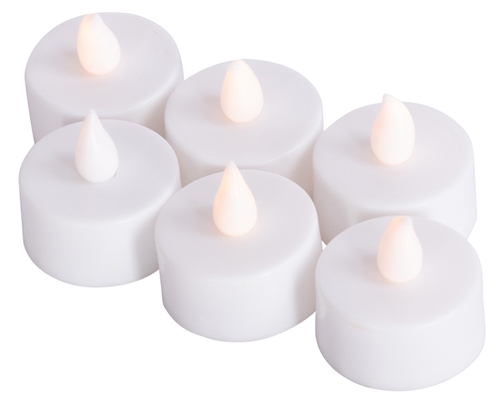 Image of 6 stk. LED fyrfadslys med blinkende flamme