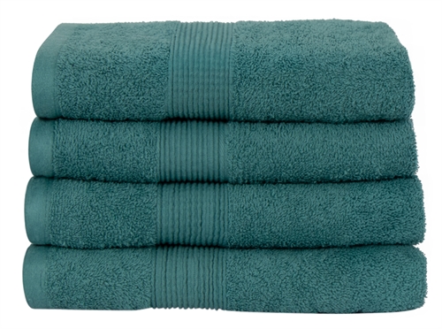 Image of Håndklæde - 50x100 cm - 100% Blødt bomuld - Turkis håndklæde fra Nordstrand Home