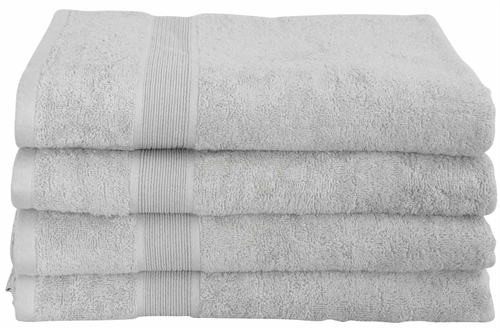 Image of Bambus badehåndklæde - 70x140 cm - Lys Grå - Bambus/bomuld - Frotté håndklæde fra Excellent By Borg