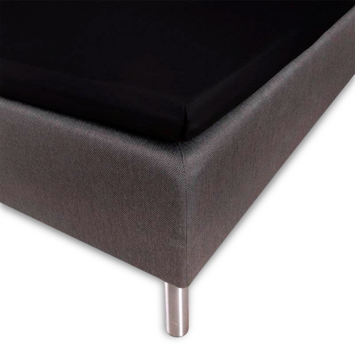 Image of Kuvertlagen 200x220x8 cm - Sort - 100% Bomuldssatin - Lagen til topmadras