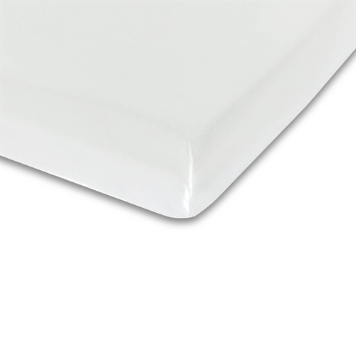 Image of Stræklagen 60x120 cm - Hvid - 100% bomuld - Faconlagen til baby madras - Turiform