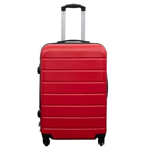 Image of Kuffert - Hardcase kuffert - Str. Medium - Rød - Praktisk rejsekuffert