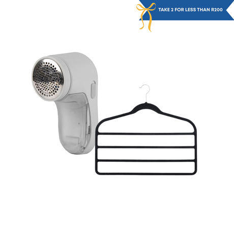 Milex Lint Remover + Homemax Pants Hanger 3 pack non slip