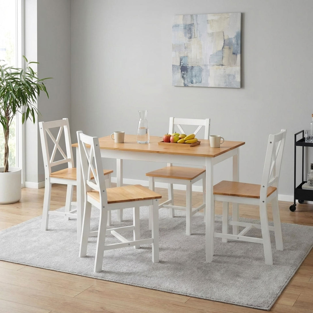 Palomo 5 Piece Dining Set - White