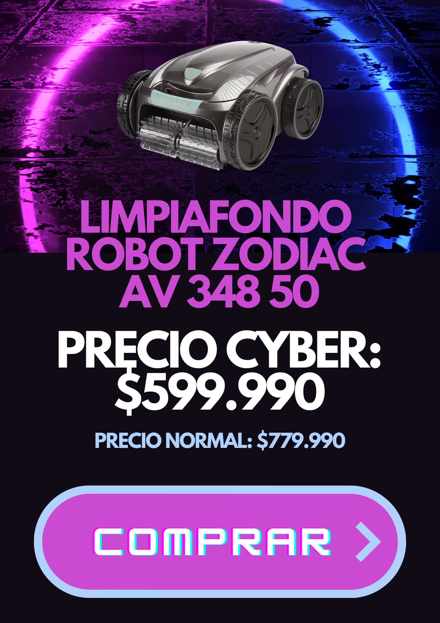 Limpiafondo robot zodiac AV 348 50