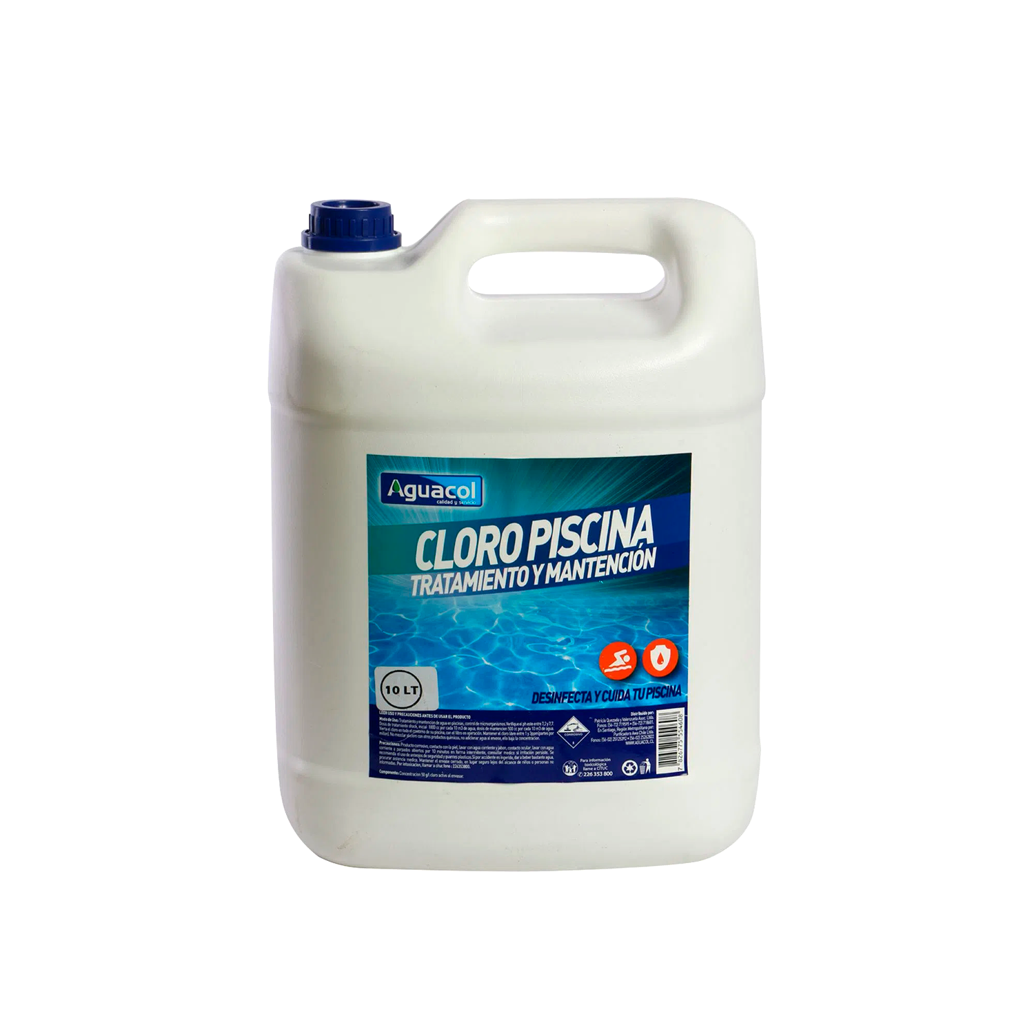 Image of CLORO LIQUIDO 10 LITROS MARCA AGUACOL