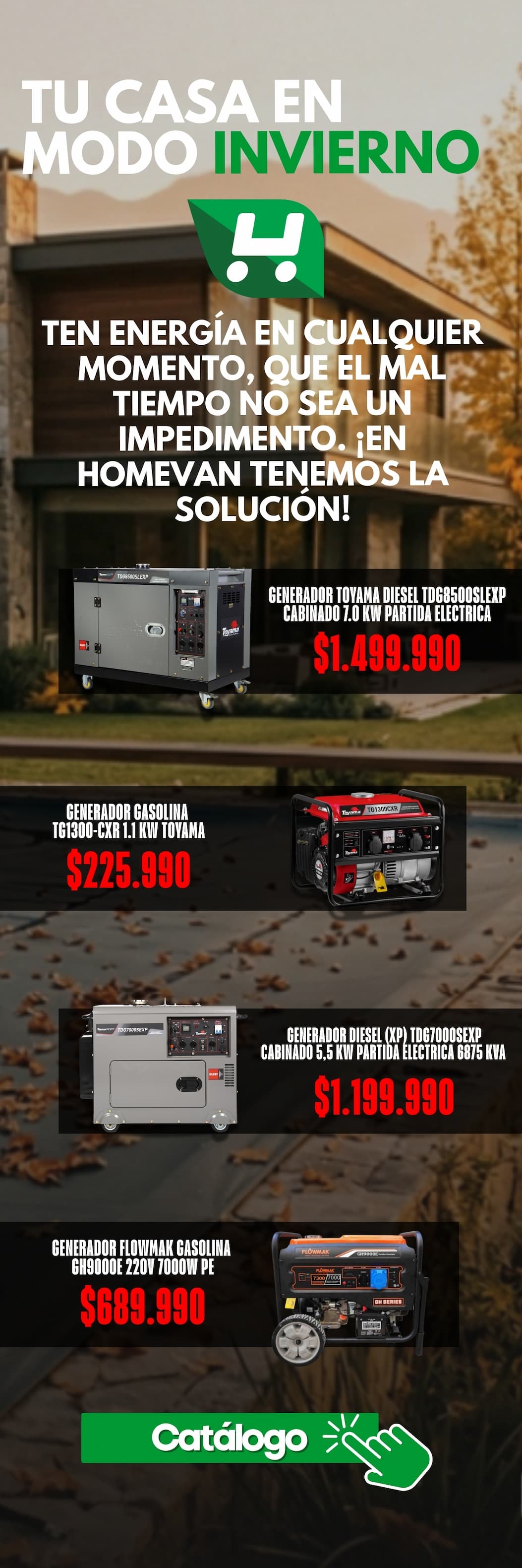 Generadores Homevan