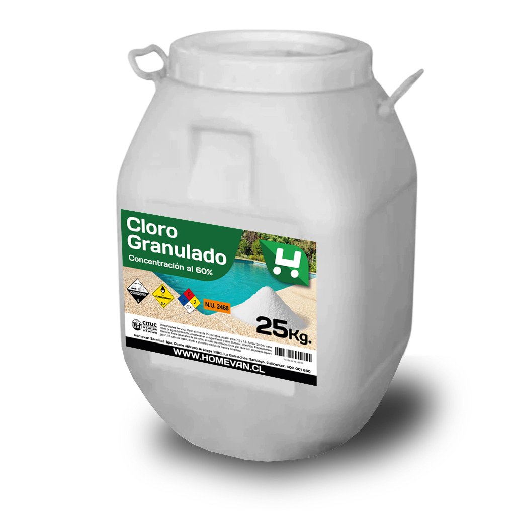 Image of Cloro Granulado 60% 25kg Homevan